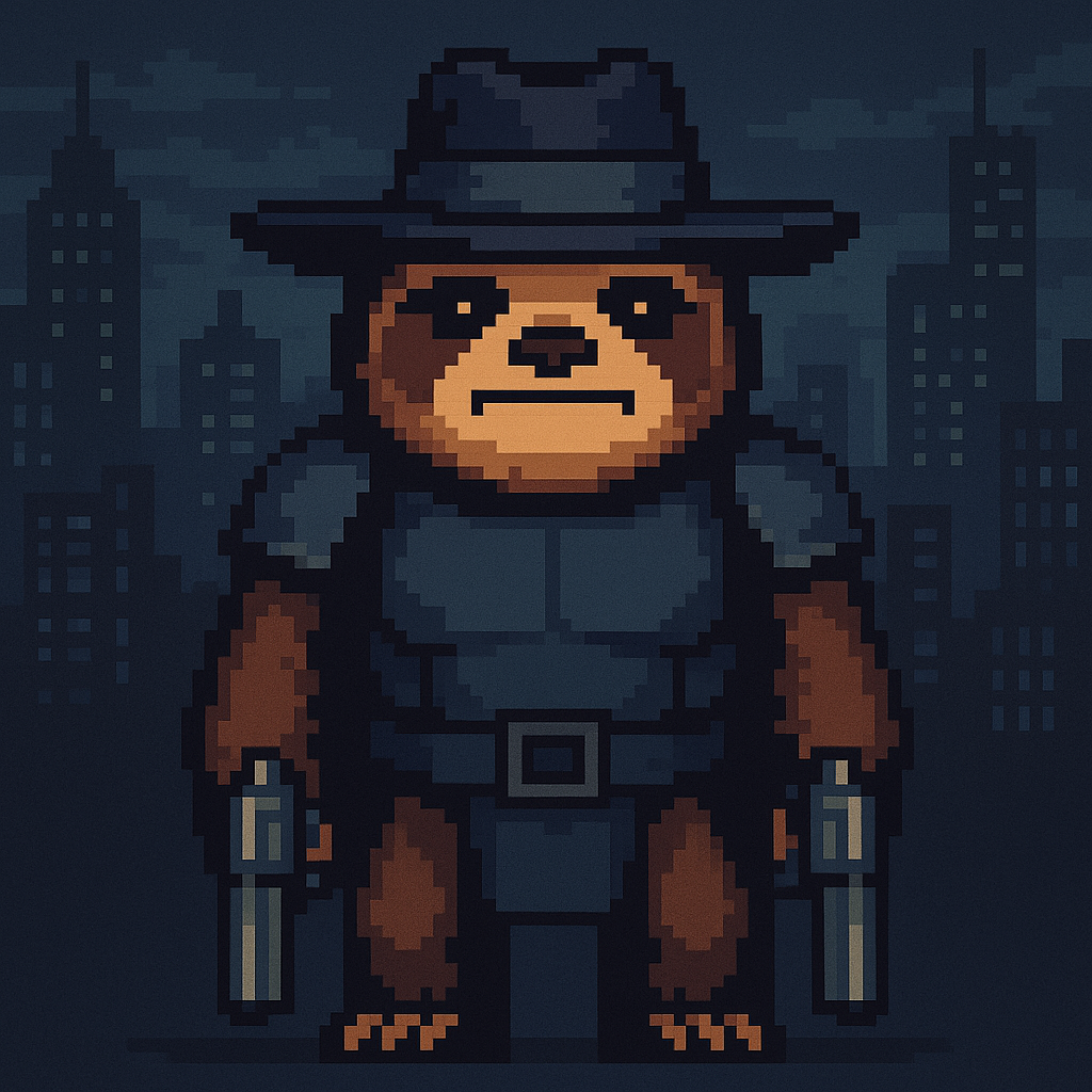 Giant Sloth Warrior Pixelart